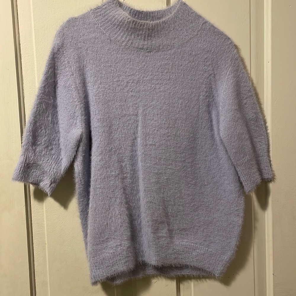Fluffy sweater, puff sleeve